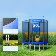 Trampolína s bezpečnostní sítí JUMP, Ø183 cm, černá/modrá