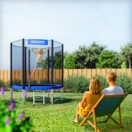 Trampolína s bezpečnostní sítí JUMP, Ø183 cm, černá/modrá