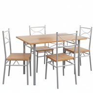 Jídelní souprava PAUL, 5-dílná, přírodní hnědá