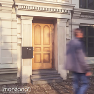 Poštovní schránka s válcem na noviny POST, 30,5x10x33,5cm, antracitová