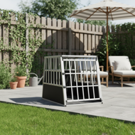 Přepravka pro psa BRUNO, 66x90x72cm, stříbrná/černá