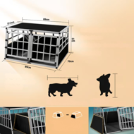 Přepravka pro psa BRUNO, 89x70x51cm stříbrná/černá