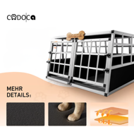 Přepravka pro psa BRUNO, 89x70x51cm stříbrná/černá