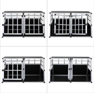 Přepravka pro psa BRUNO, 89x70x51cm stříbrná/černá