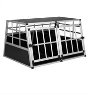 Přepravka pro psa BRUNO, 89x70x51cm stříbrná/černá