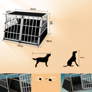 Přepravka pro psa BRUNO, 97x90x70cm, stříbrná/černá