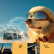 Přepravka pro psa BRUNO, 97x90x70cm, stříbrná/černá