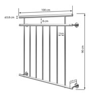 Nerezové zábradlí pro francouzská okna rozměry