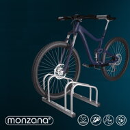 Stojan na 2 kola BIKE, 50x32x27cm, stříbrná