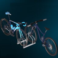 Stojan na 2 kola BIKE, 50x32x27cm, stříbrná