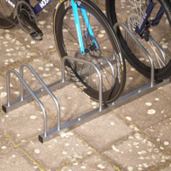 Stojan na 3 kola BIKE, 84x32x27cm, stříbrná