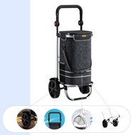 Nákupní taška na kolečkách EASY, 50l, černá