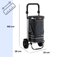Nákupní taška na kolečkách EASY, 50l, černá