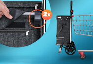 Nákupní taška na kolečkách EASY, 50l, černá