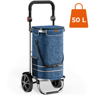 Nákupní taška na kolečkách EASY, 50l, modrá