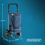 Nákupní taška na kolečkách EASY, 50l, modrá