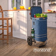 Nákupní taška na kolečkách EASY, 50l, modrá