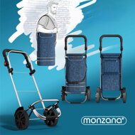 Nákupní taška na kolečkách EASY, 50l, modrá