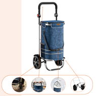 Nákupní taška na kolečkách EASY, 50l, modrá