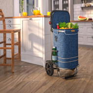 Nákupní taška na kolečkách EASY, 50l, modrá