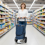 Nákupní taška na kolečkách EASY, 50l, modrá