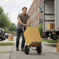 Nákupní taška na kolečkách EASY, 50l, modrá
