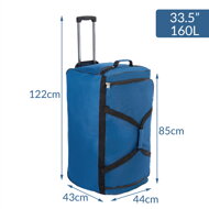 Cestovní taška na kolečkách JOY 160l, modrá
