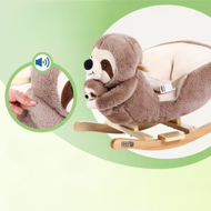 Houpací lenochod s bezpečnostním pásem, hnědá