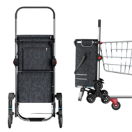 Nákupní taška na kolečkách do schodů COMFORT, 50l, černá