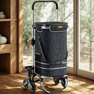 Nákupní taška na kolečkách do schodů COMFORT, 50l, černá