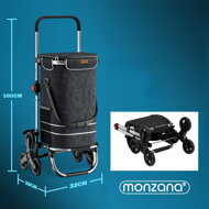 Nákupní taška na kolečkách do schodů COMFORT, 50l, černá