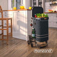 Nákupní taška na kolečkách do schodů COMFORT, 50l, černá