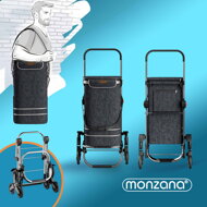 Nákupní taška na kolečkách do schodů COMFORT, 50l, černá