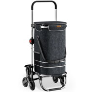 Nákupní taška na kolečkách do schodů COMFORT, 50l, černá