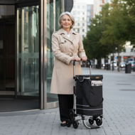 Nákupní taška na kolečkách do schodů COMFORT, 50l, černá