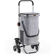 Nákupní taška na kolečkách do schodů COMFORT,50l, šedá