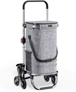 Nákupní taška na kolečkách do schodů COMFORT,50l, šedá