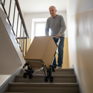 Nákupní taška na kolečkách do schodů COMFORT,50l, šedá