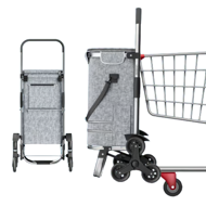 Nákupní taška na kolečkách do schodů COMFORT,50l, šedá