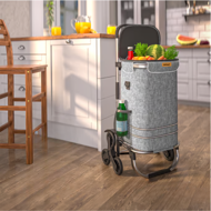 Nákupní taška na kolečkách do schodů COMFORT,50l, šedá