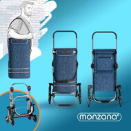 Nákupní taška na kolečkách do schodů COMFORT,50l, modrá