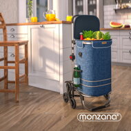 Nákupní taška na kolečkách do schodů COMFORT,50l, modrá
