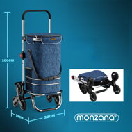 Nákupní taška na kolečkách do schodů COMFORT,50l, modrá