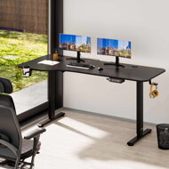 Elektricky výškově nastavitelný kancelářský stůl černý