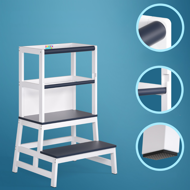 Učící věž PLAY borovice, 93x56x49, bílá/antracit