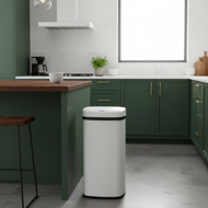 Senzorový odpadkový koš DEUS, 58 litrů, bílá
