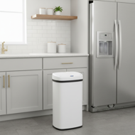 Senzorový odpadkový koš DEUS, 58 litrů, bílá