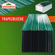 Trapézový plech ARON, sada 14 ks, 110×46cm, zelená