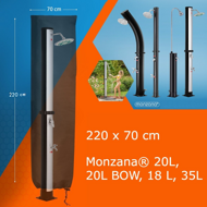 Kryt solární sprchy COVER, 220 x 70 cm, černá