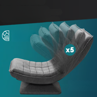 Lenoška ABERDEEN, 87x60x105cm, šedá